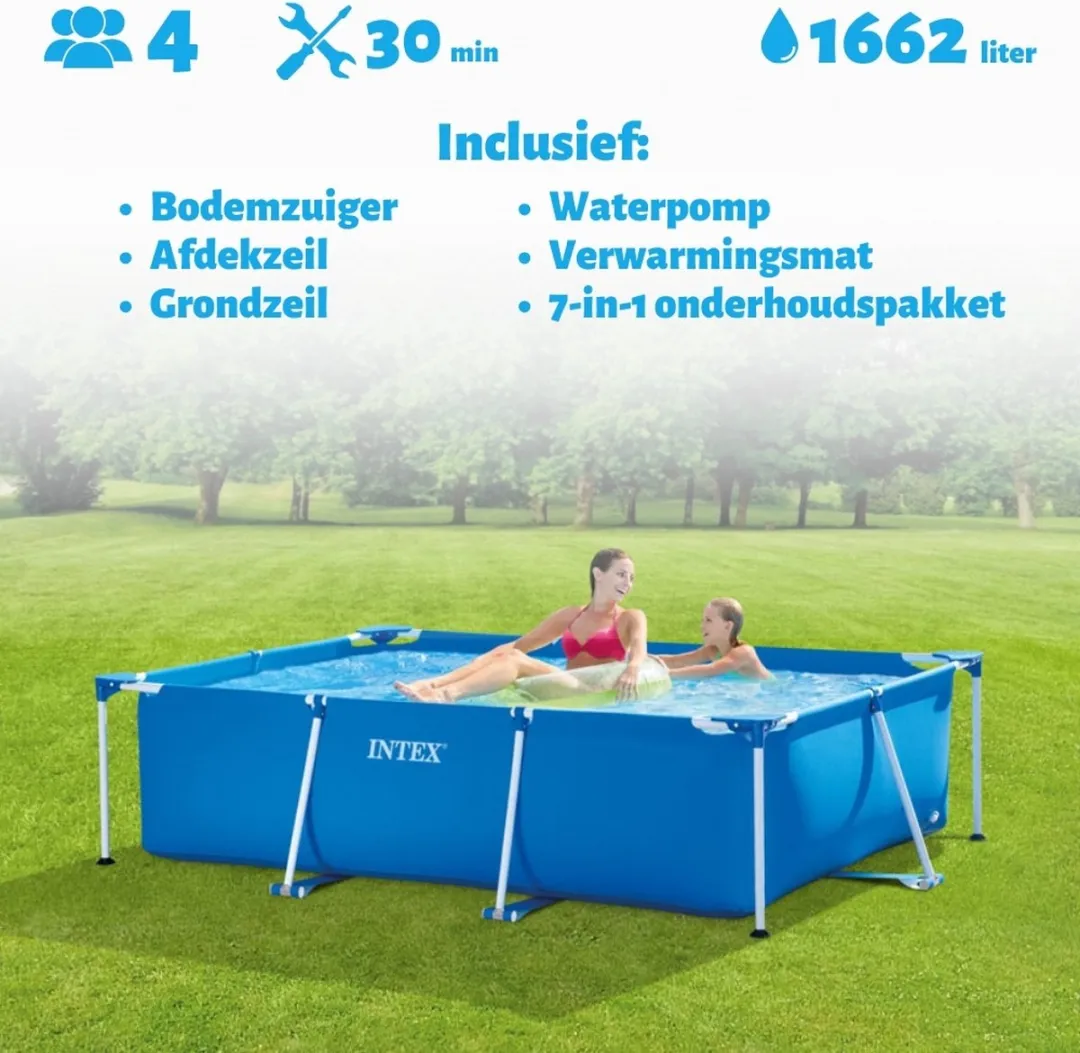 Intex Zwembad 220x150x60cm Blauw - 1662L - Incl. filterpomp