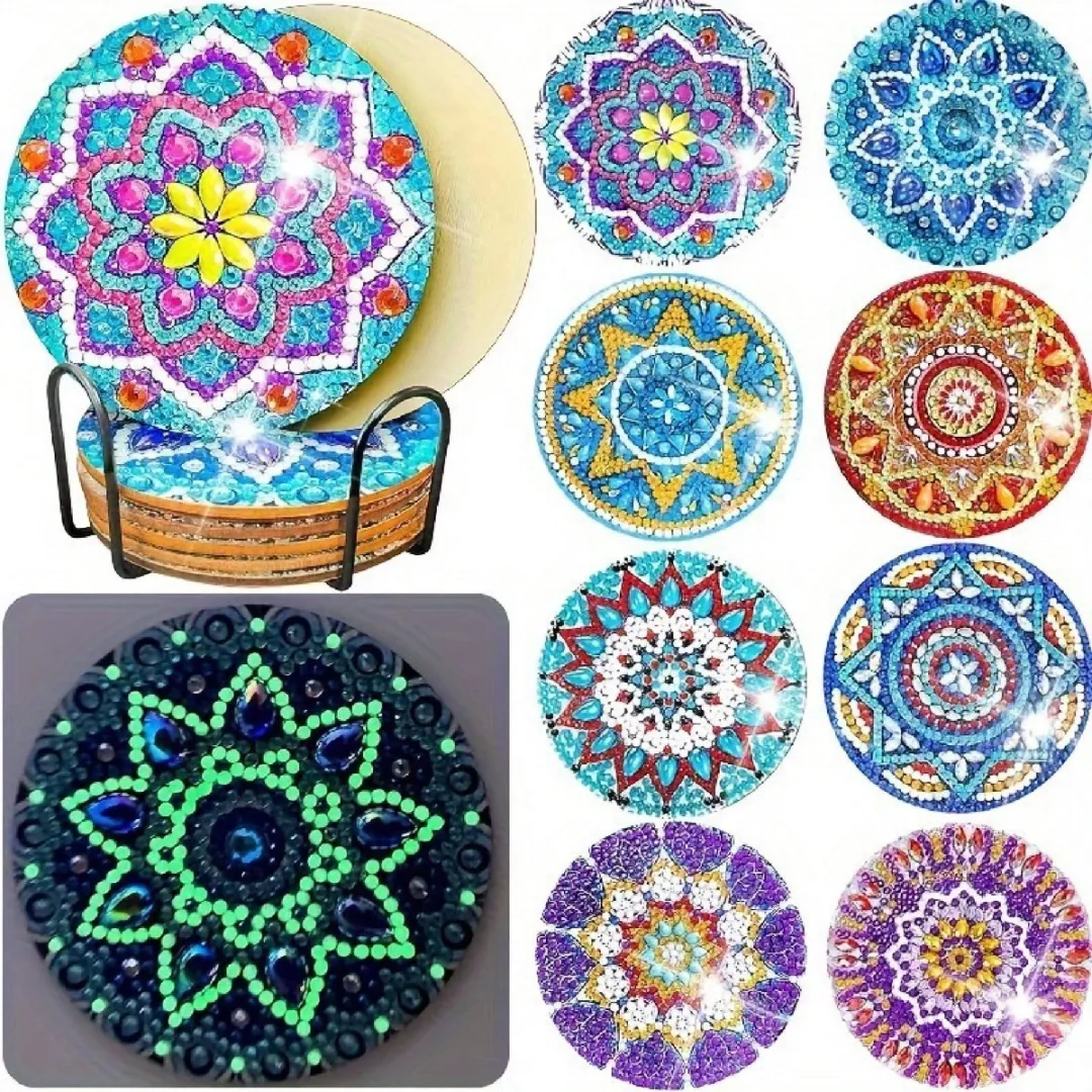 VDTOYS Diamond Painting Mandala Onderzetters AP 320 Set 6