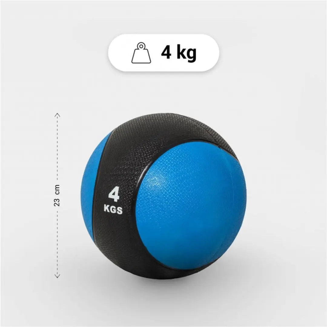 Gorilla Sports Medicijnbal - 4 kg - Blauw - afbeelding 6 van 6