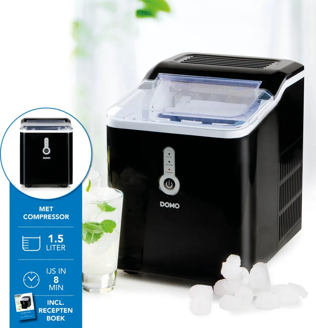 Domo DO9220IB IJsblokjesmachine 1.5L - Zwart