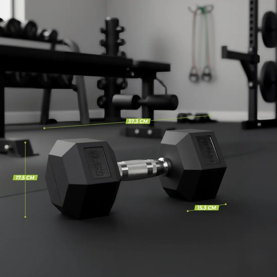 VirtuFit Hexa Dumbbell Pro Set - 2 x 22,5 kg - afbeelding 3 van 5
