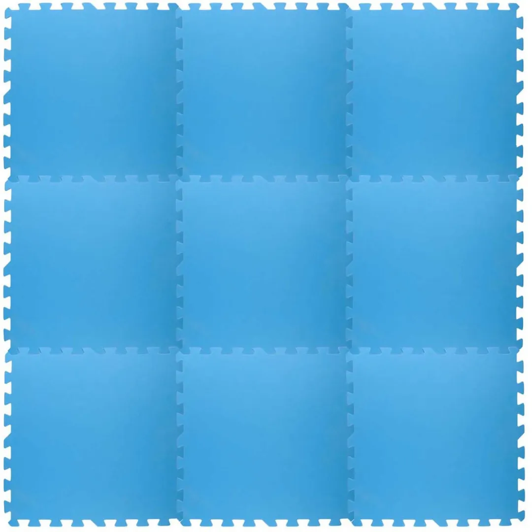 Eddy Toys Zwembadmat Puzzelmat 50x50cm - 9 Stuks - Blauw