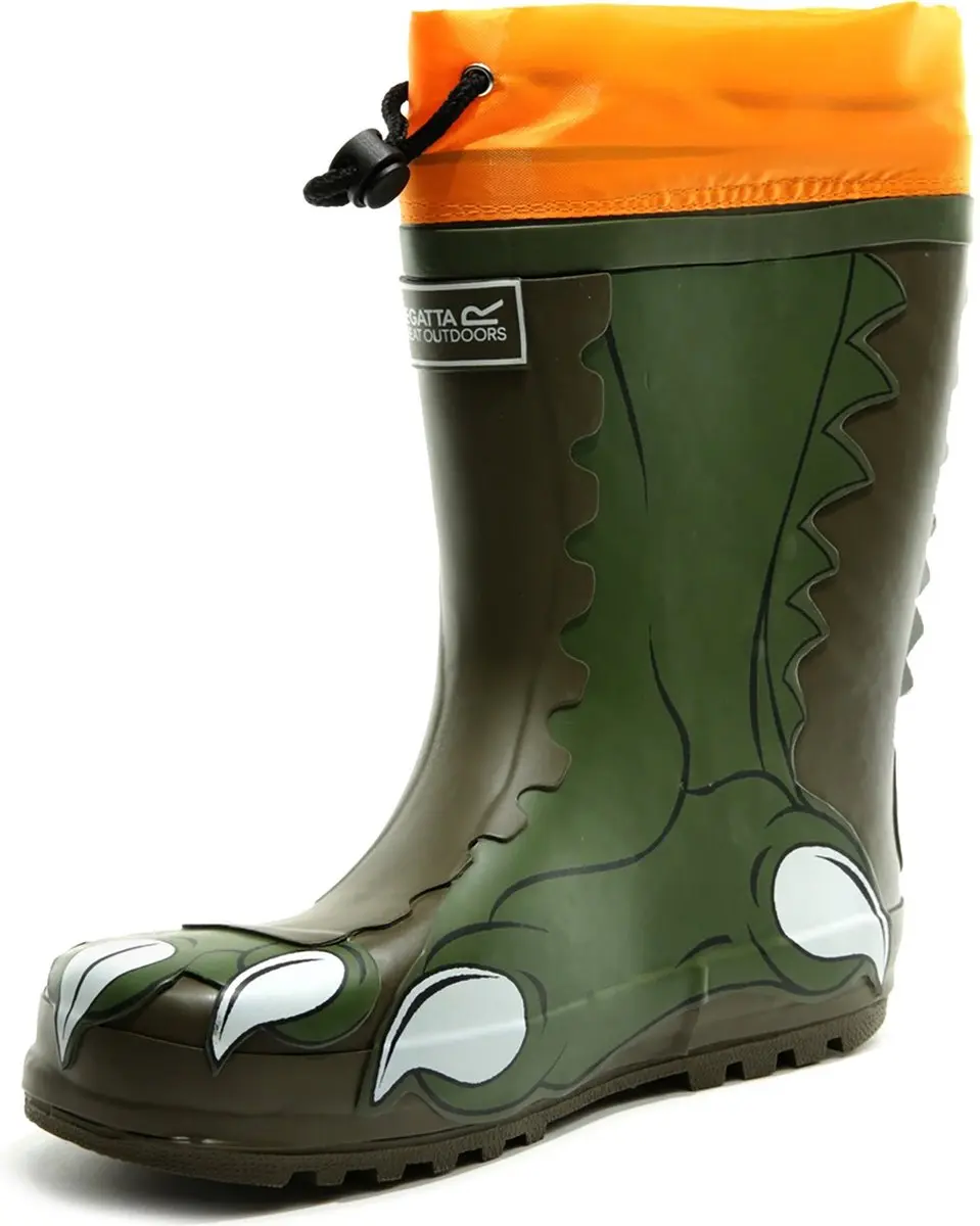 Regatta Mudplay Kinderregenlaarzen Dino - Groen - afbeelding 5 van 6