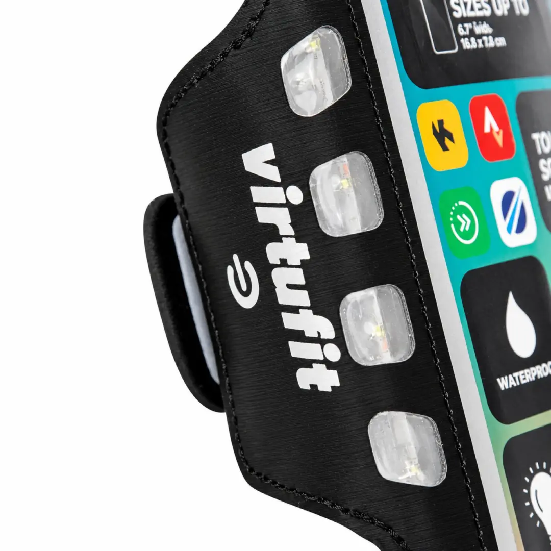 VirtuFit Hardloop Telefoon Armband Pro met LED - 2 stuks - Zwart - afbeelding 4 van 6