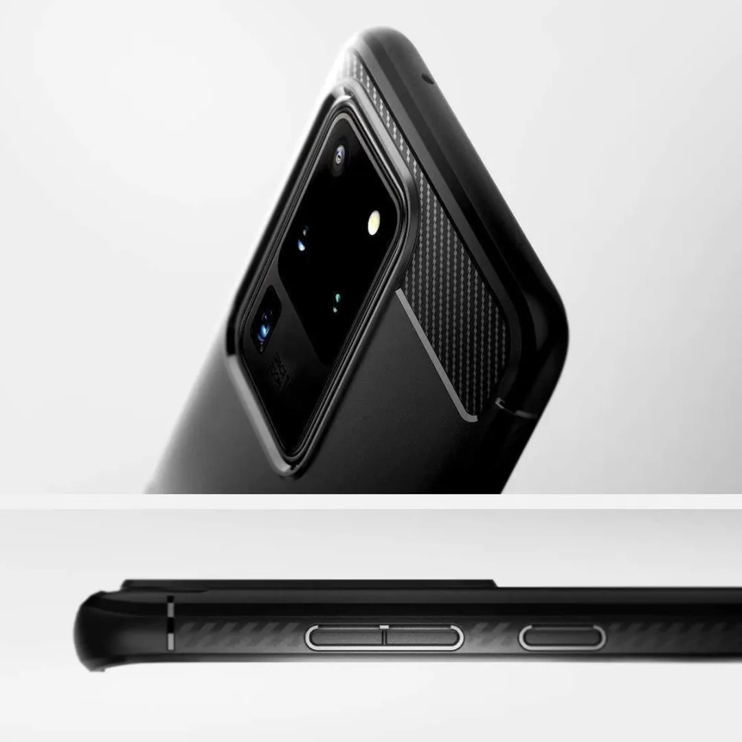 Spigen Rugged Armor Hoesje - Samsung Galaxy S20 Ultra - Zwart