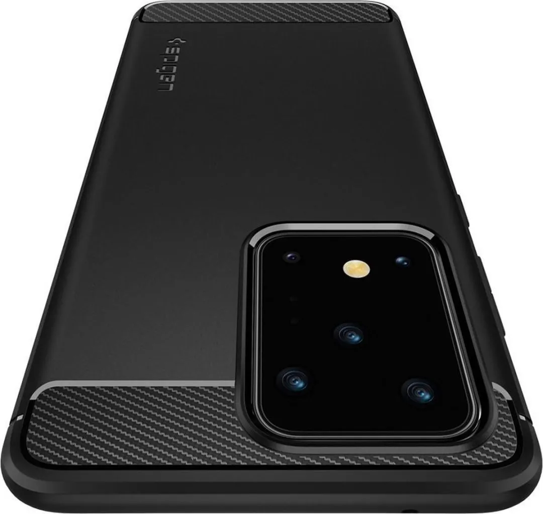 Spigen Rugged Armor Hoesje - Samsung Galaxy S20 Ultra - Zwart