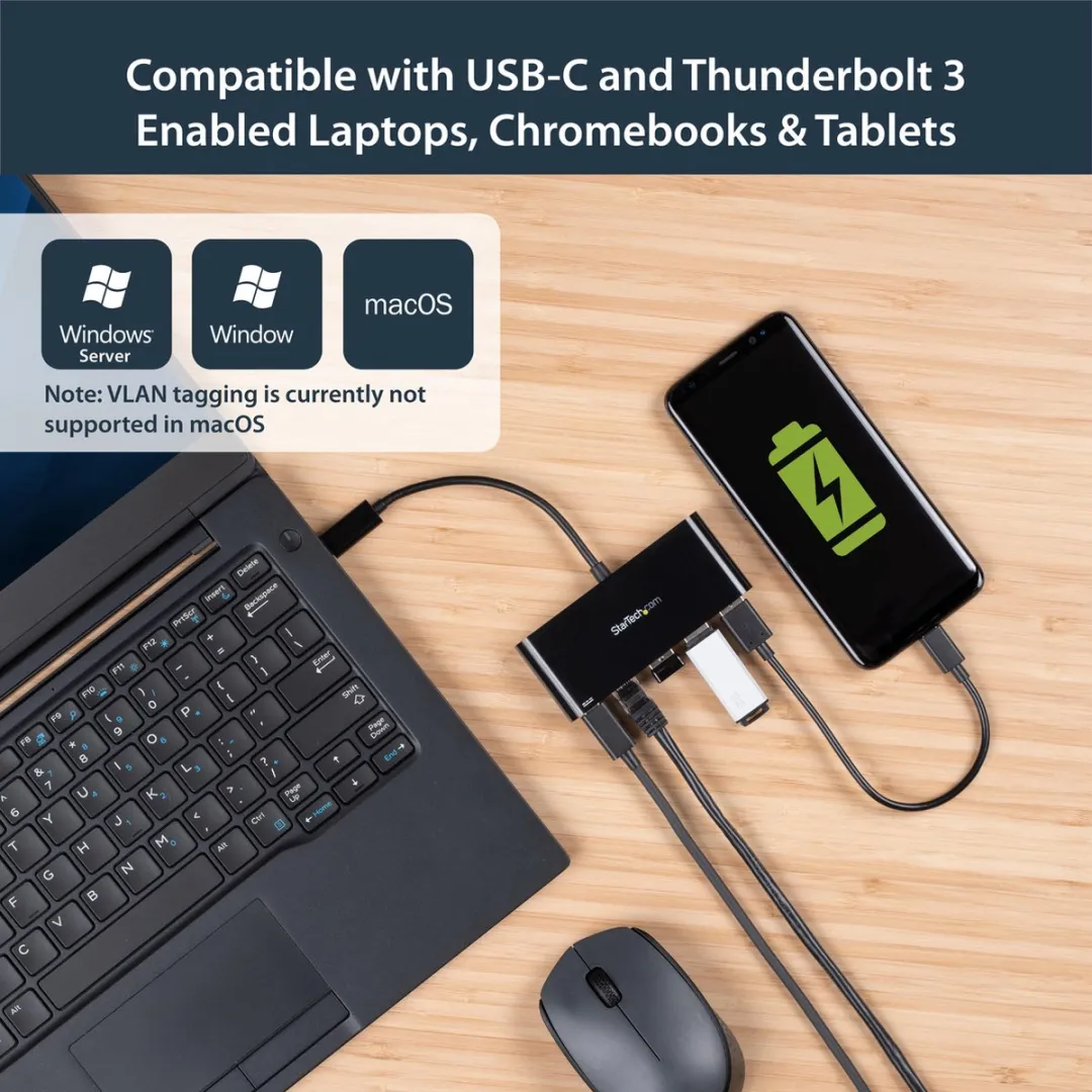 Startech US1GC303APD USB 3.0 Adapter - 3 Poorten Zwart