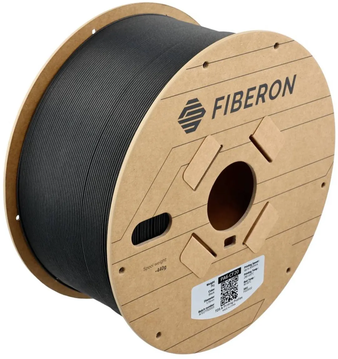 Polymaker Fiberon PA6-CF20 Filament 1.75mm - 3000g - Zwart