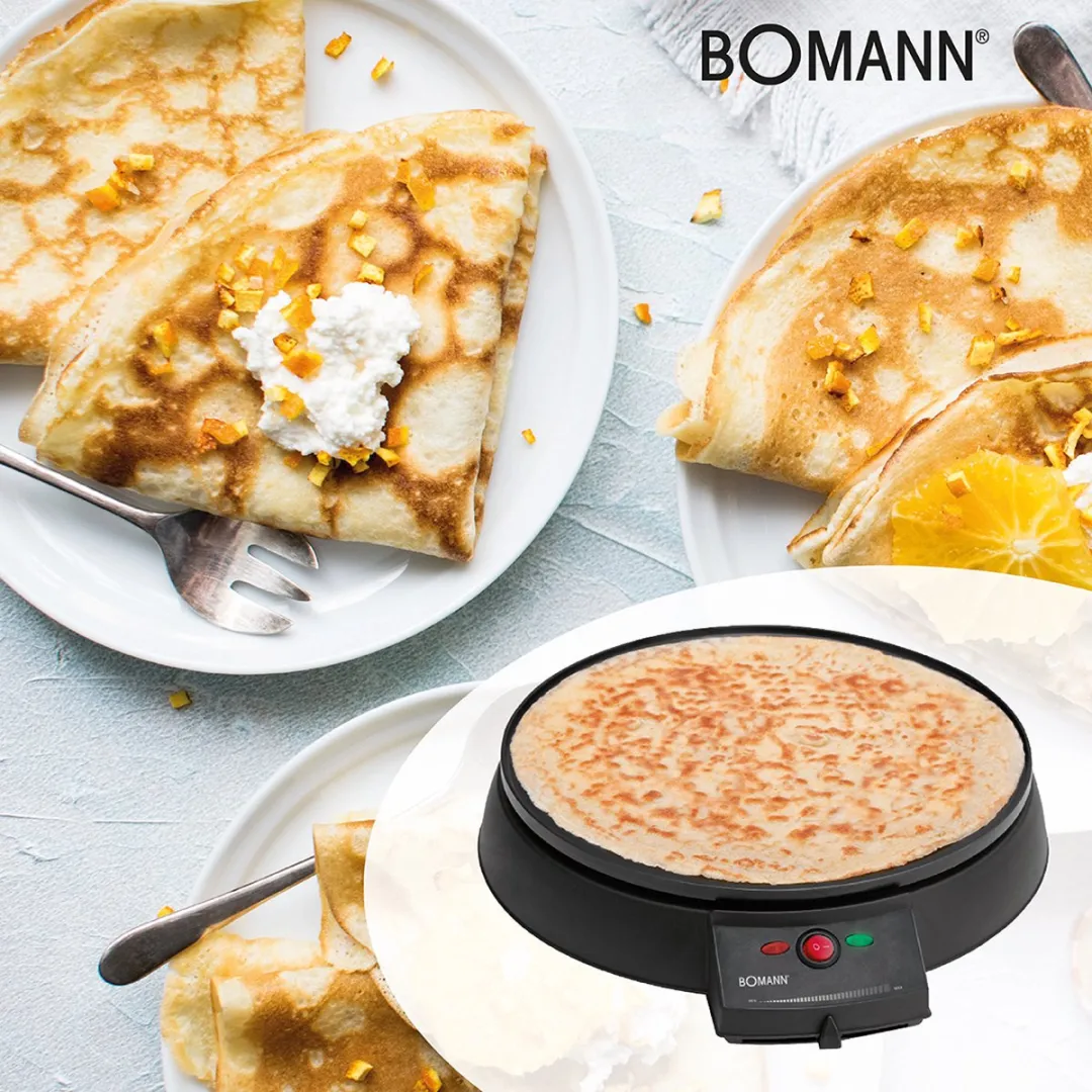 Bomann CM 2221 CB Crêpemaker 900W - Ø29cm - Zwart