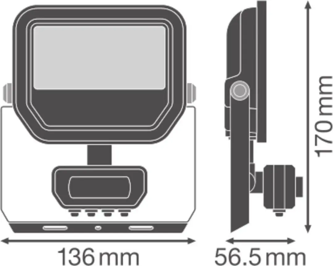 Ledvance LED Floodlight Sensor 8W 3000K IP65 - Zwart - afbeelding 3 van 6