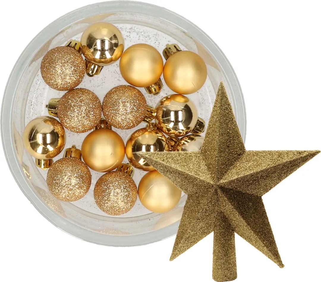 Decoris kerstballen 14x st 3 cm