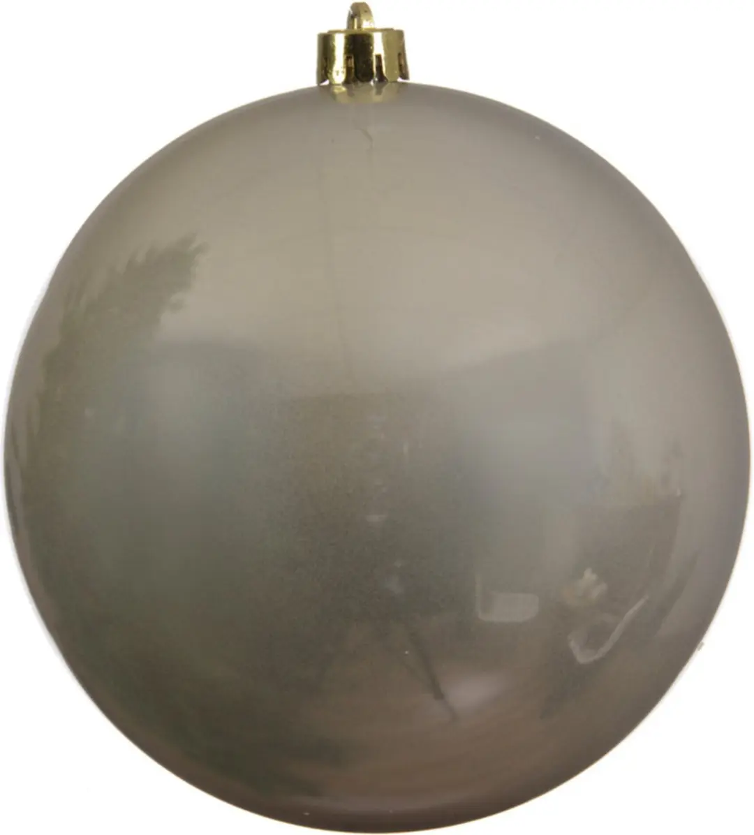 Decoris Kerstbal 20cm Parel - Champagne - afbeelding 4 van 5