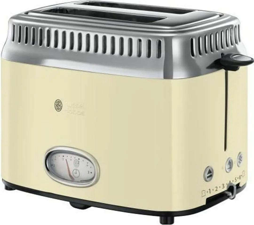 Russell Hobbs 21682-56 Retro Vintage Broodrooster 2 Stuks - 1300W - Crème