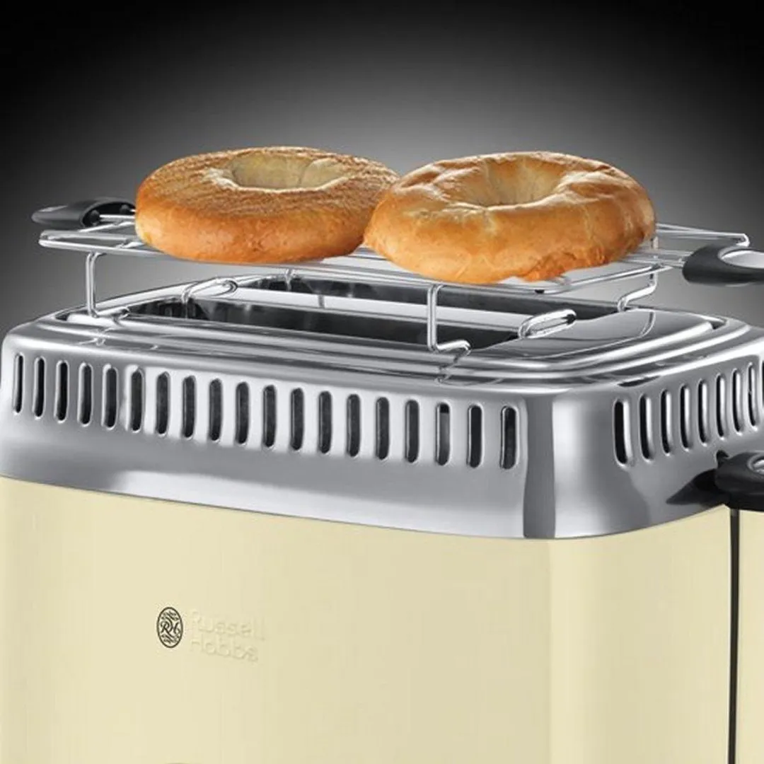 Russell Hobbs 21682-56 Retro Vintage Broodrooster 2 Stuks - 1300W - Crème