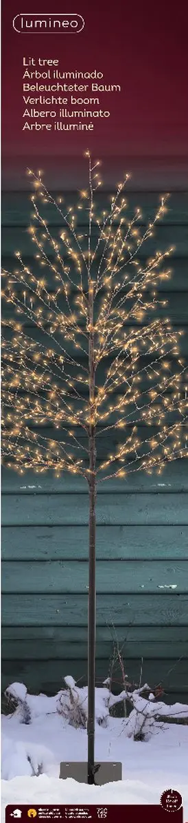 Lumineo Micro LED Kerstboom 180cm - 720 LEDs - Warm Wit - afbeelding 3 van 3