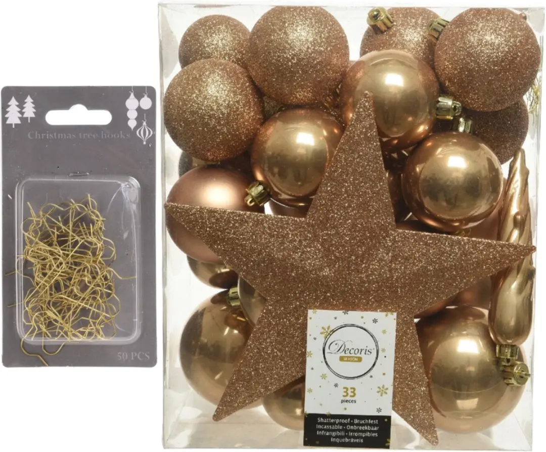 Decoris Kerstballen Set 33x