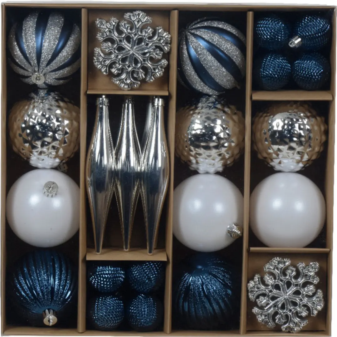 Decoris Kerstballen en ornamenten set -46-delig