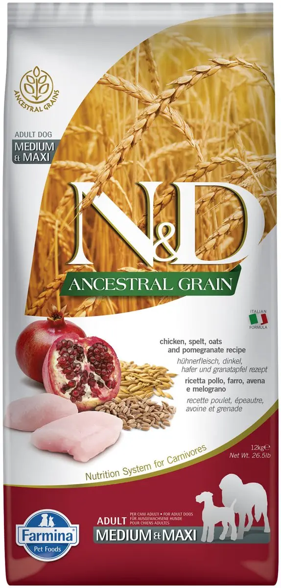 Farmina N&D Ancestral Grain Adult Dog Medium & Maxi - Kip - 12 kg - afbeelding 4 van 4