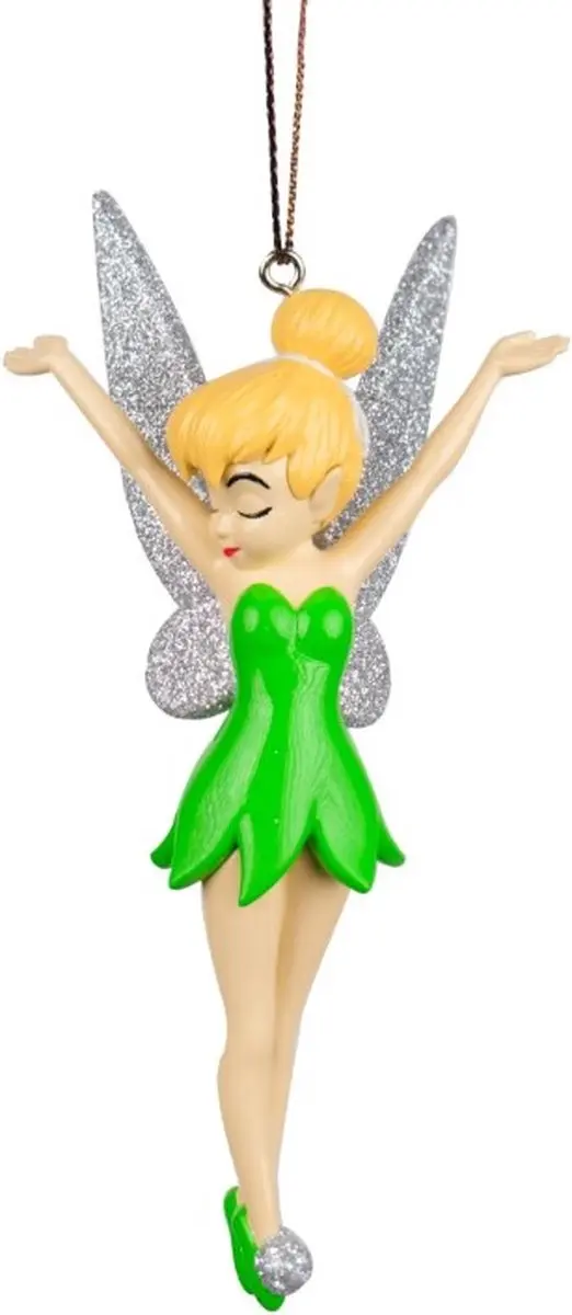 Tinkerbell Kersthanger resin met glitters 11cm