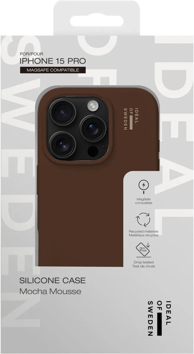 iDeal of Sweden iPhone 15 Pro Silicone Hoes - Mocha Mousse - IDSICMS-I2361P-562