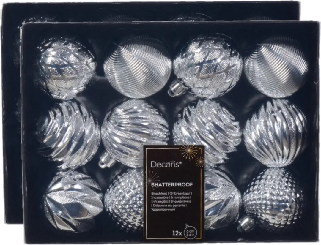 Decoris kerstballen gedecoreerd