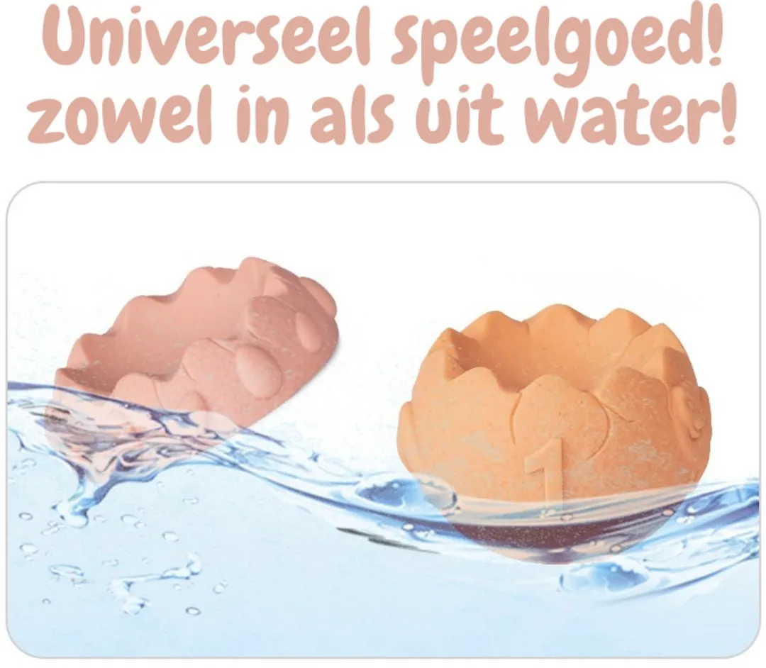 MagicToys - Educatief Stapelspeelgoed | Badspeelgoed | Buitenspeelgoed | Dino Eieren Stapelset vanaf 6 Maanden