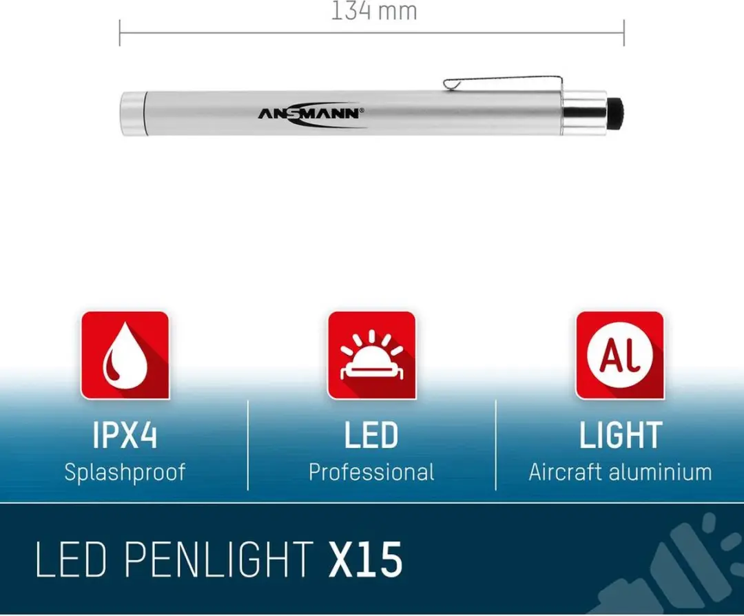 Ansmann X15 1600-0169 Penlight - Zilver - afbeelding 5 van 6