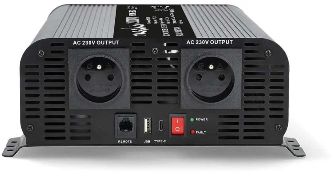 Nedis Omvormer Zuivere Sinusgolf 24V/230V - Zwart - afbeelding 5 van 6
