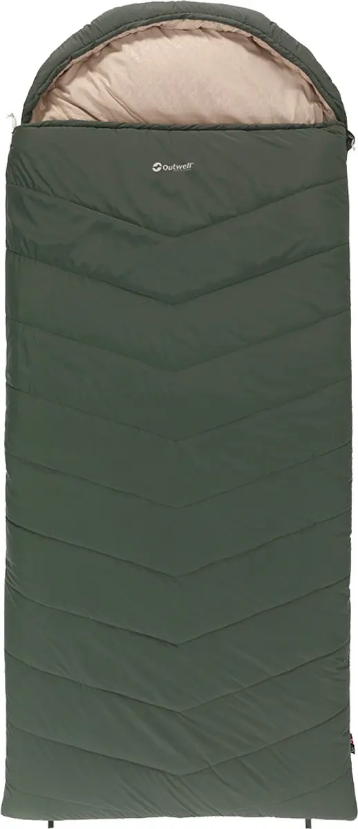 Outwell Caldera Lux XL Green Slaapzak Dekenmodel +8 C 220 x 100 cm