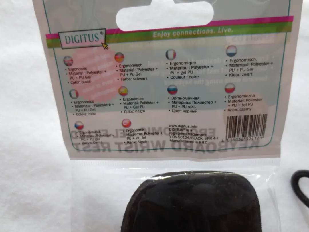 Digitus Y-DA-50124 GEL Polssteun - Zwart