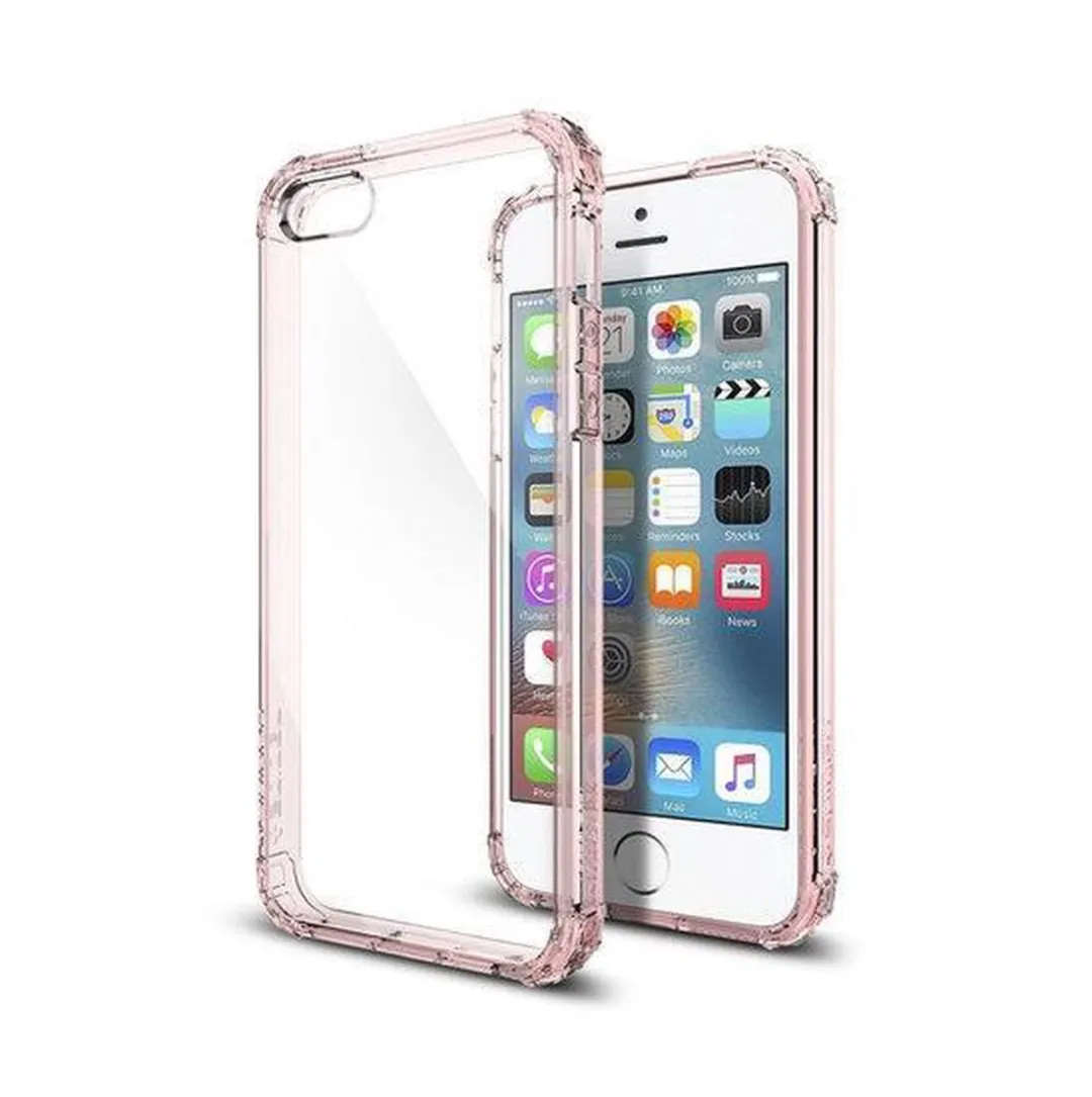 Spigen Neo Hybrid Crystal iPhone 5/5s/SE 2016 - Transparant - Roze