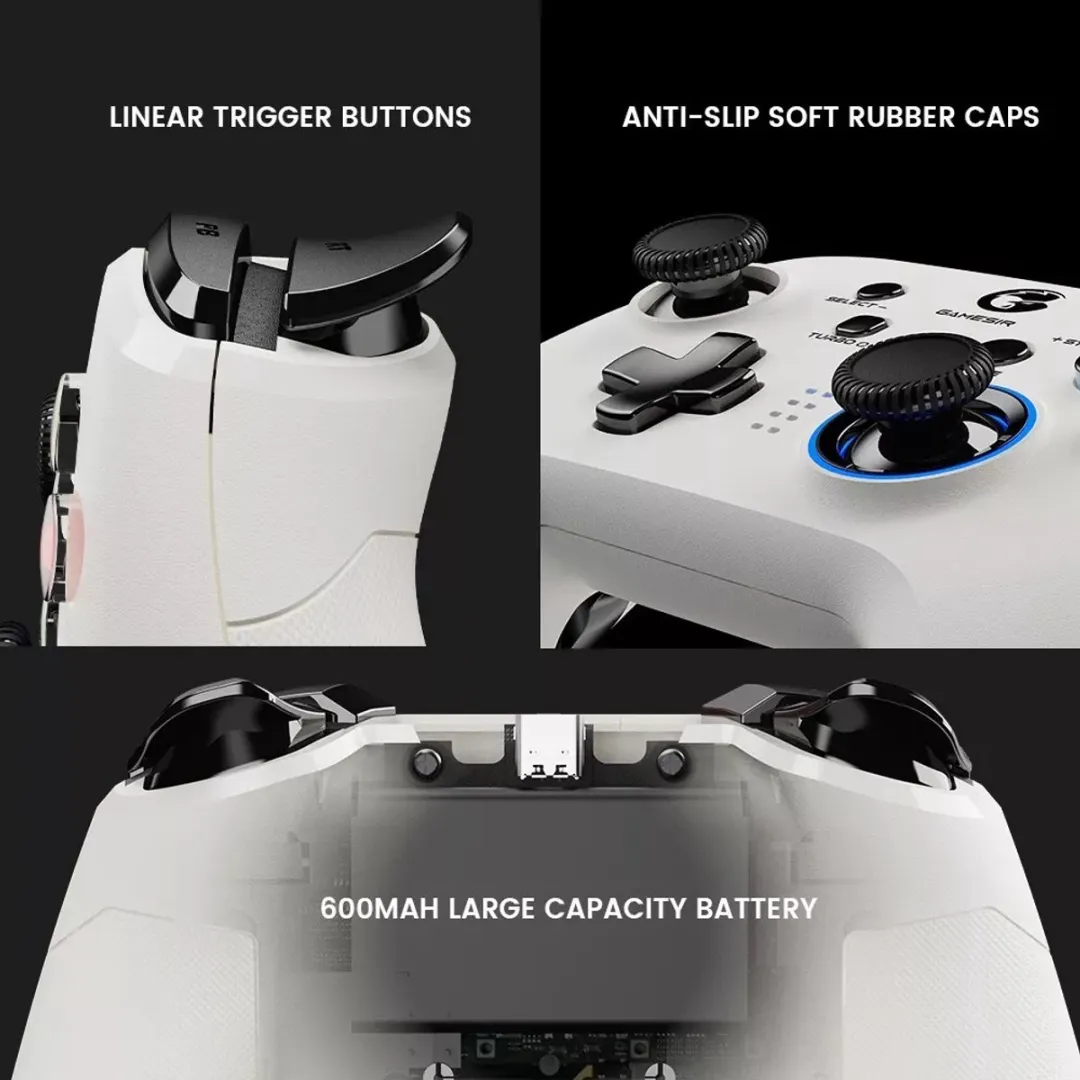 GameSir T4 Pro Draadloze Gamepad - Wit