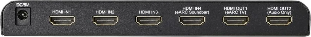 SpeaKa Professional SP-HDA-550 HDMI-switch 4 poorten - 4K@60Hz - Zwart