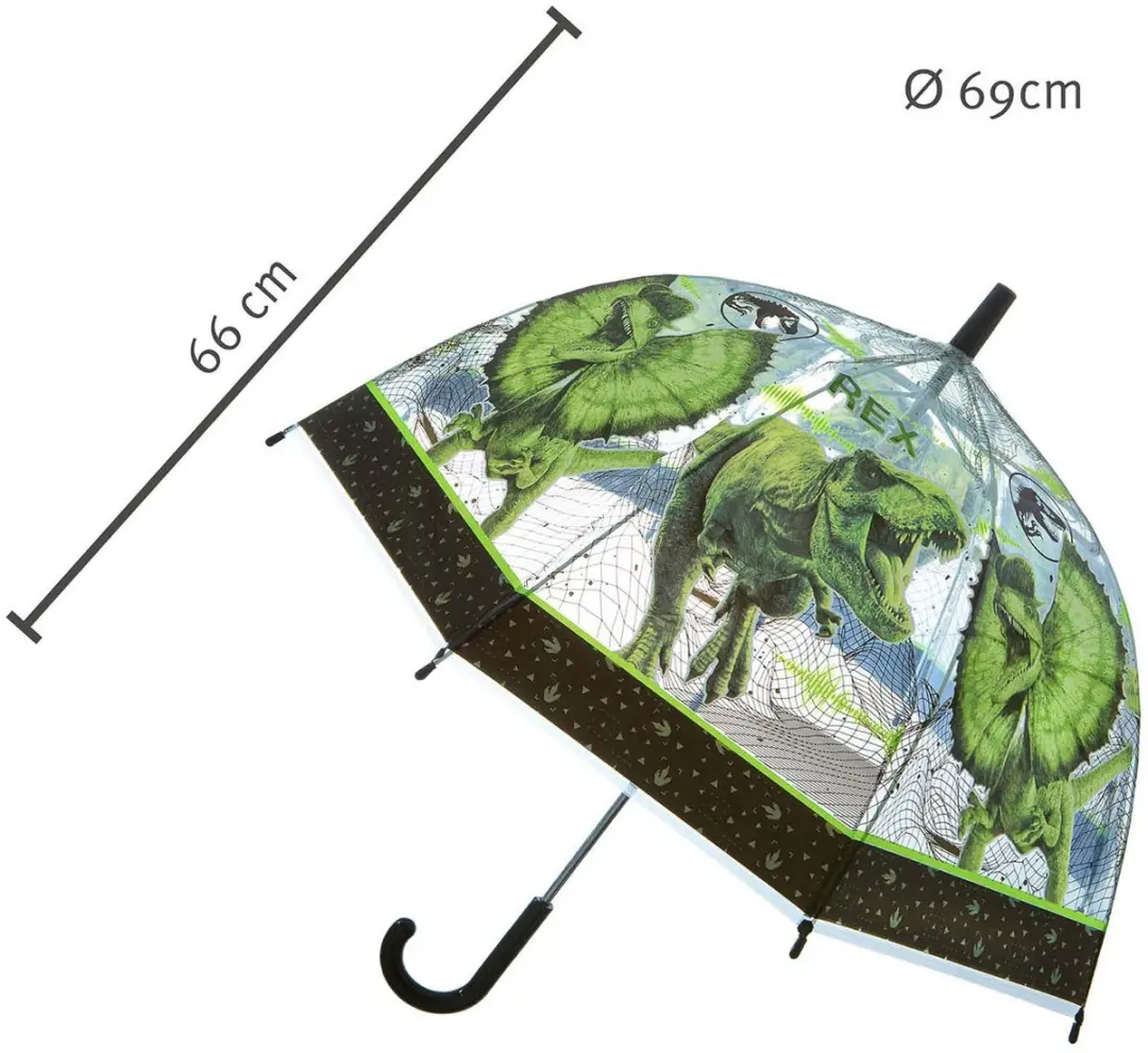 Jurassic World Kinderparaplu 150cm - Groen - afbeelding 3 van 3