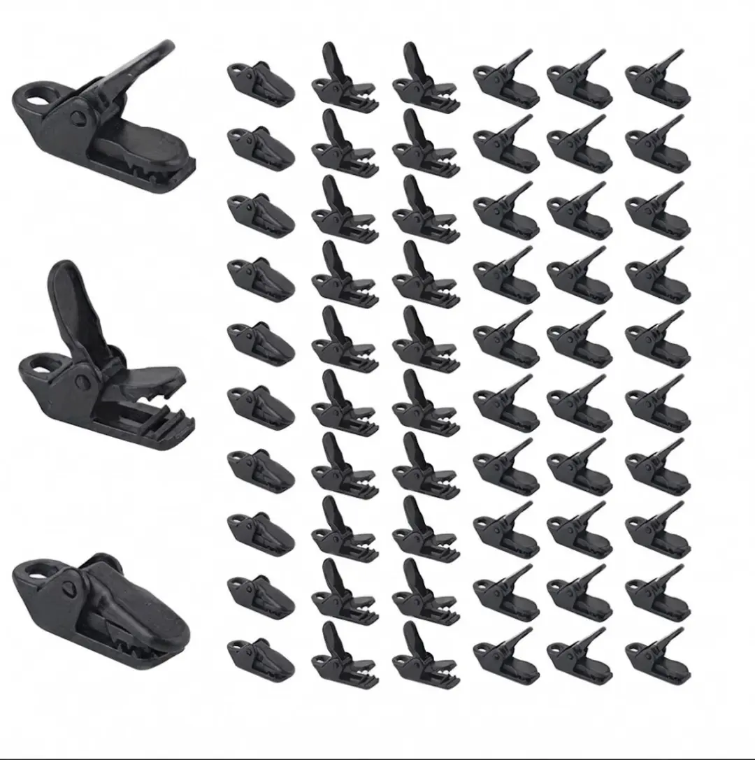Zwarte zeilklemmen set van 60