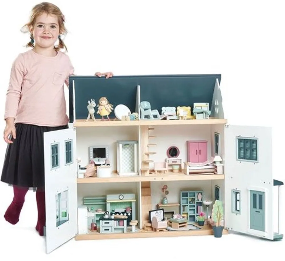 Tender Leaf Toys Meubeltjes Badkamer Poppenhuis - Blauw