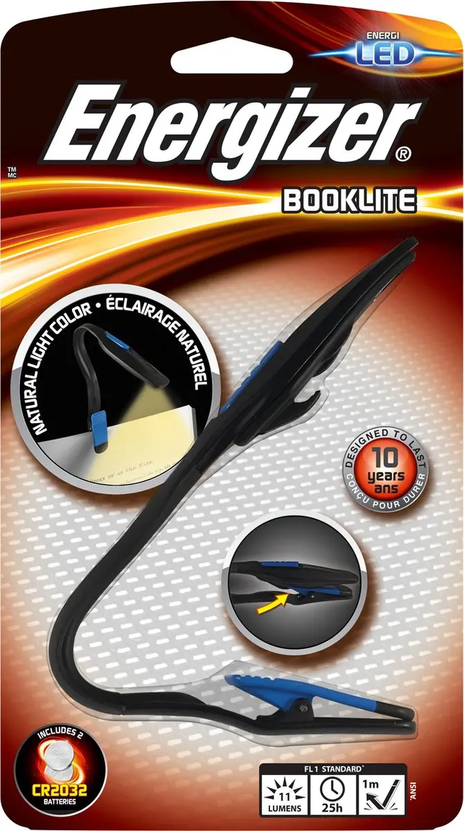 Energizer Booklite Leeslampje - Zwart/Blauw - afbeelding 2 van 6