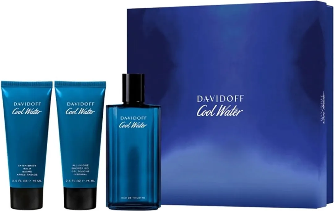 Davidoff - Cool Water Man United Gift Set: Eau de toilette 125 Ml - After Shave Balm 75 Ml Cool Water and Cool Water Shower Gel 75 Ml