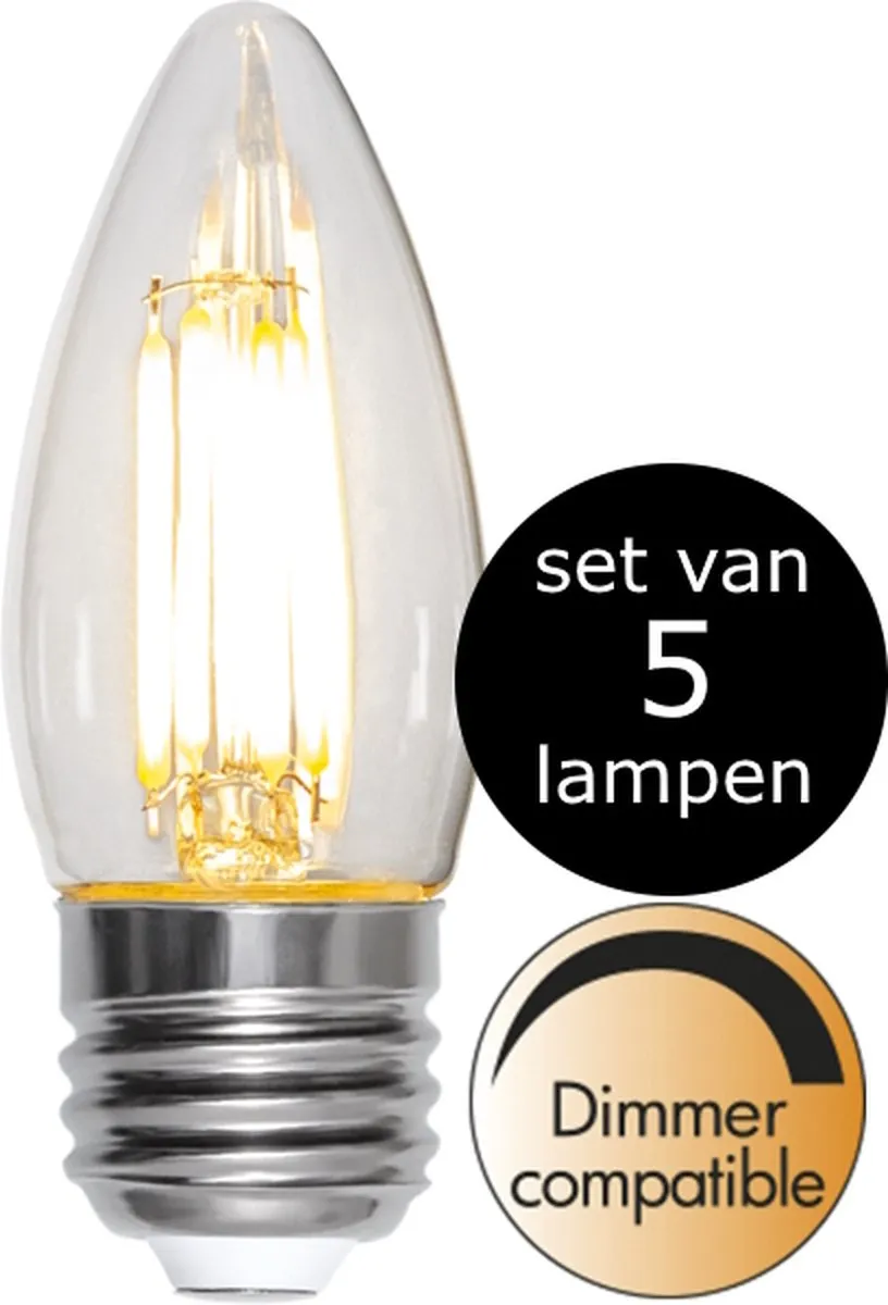 Star Trading Kaarslamp E27 4.2W Extra Warm Wit