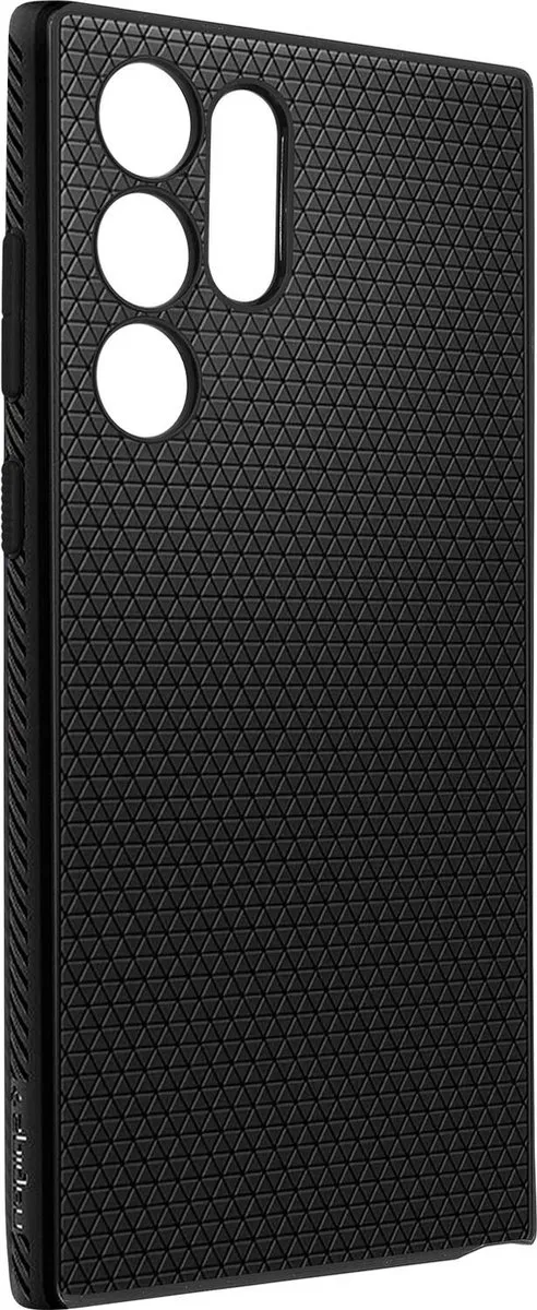 Spigen Liquid Air ACS03915 Hoesje - Samsung Galaxy S22 Ultra - Matte Black