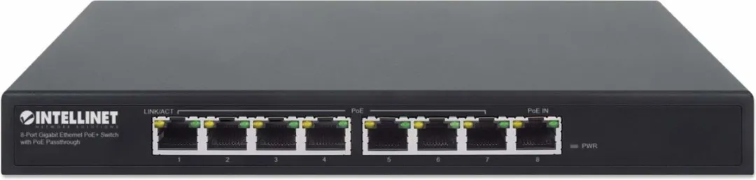 Intellinet 561679 Gigabit Switch PoE - 8 Poorten - Zwart