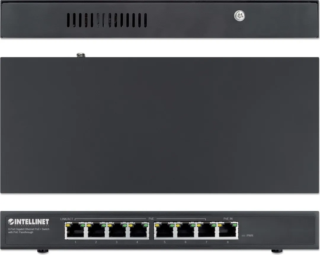 Intellinet 561679 Gigabit Switch PoE - 8 Poorten - Zwart