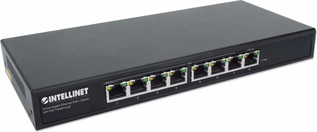 Intellinet 561679 Gigabit Switch PoE - 8 Poorten - Zwart