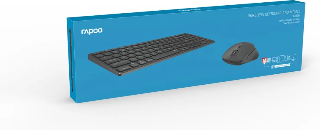 Rapoo Blade 9700M Toetsenbord & Muis-set - Draadloos - Donker Grijs