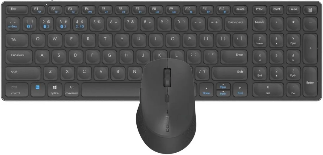 Rapoo Blade 9700M Toetsenbord & Muis-set - Draadloos - Donker Grijs