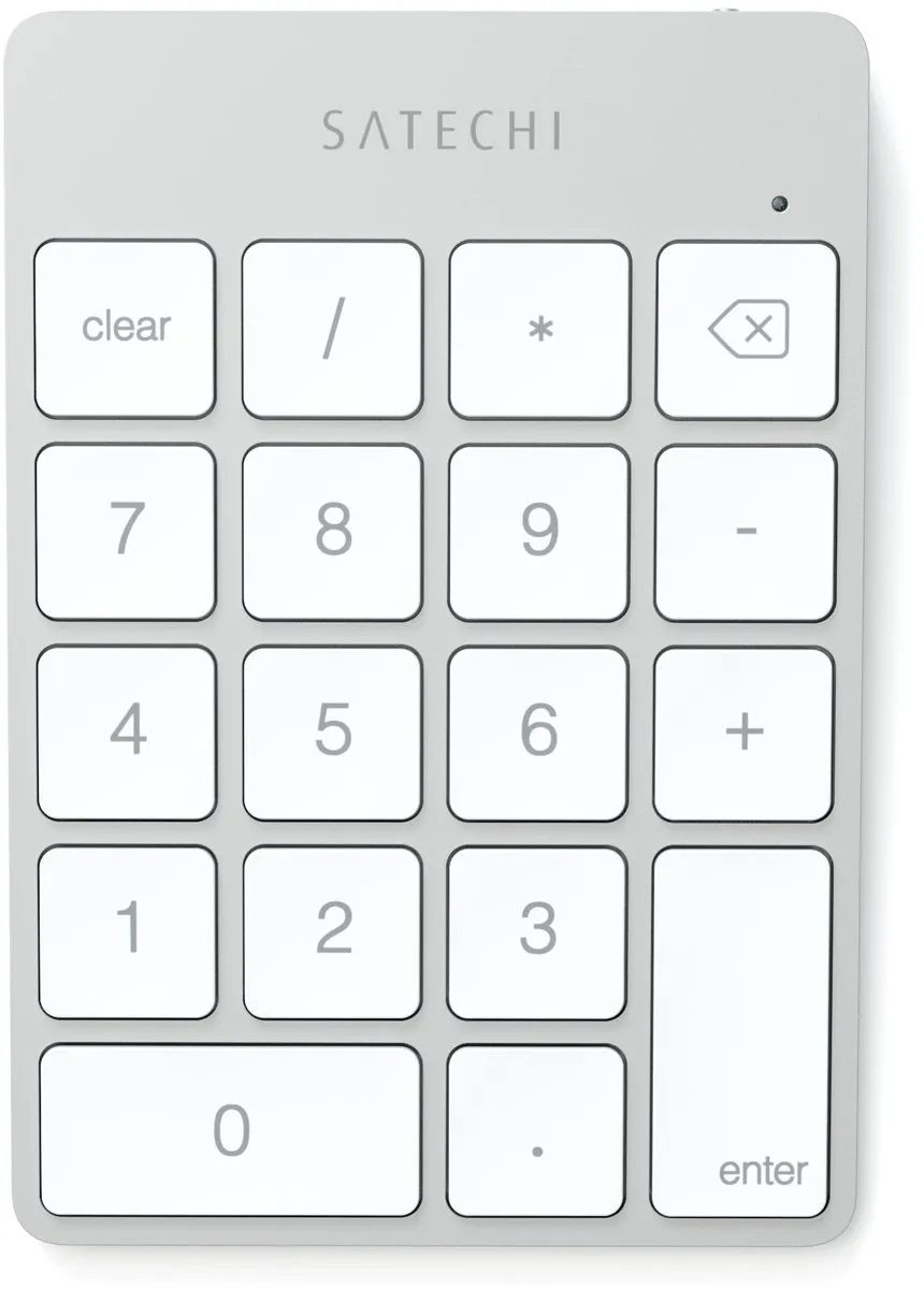 Satechi Slim Draadloos Toetsenbord – Bluetooth Technologie – Oplaadbare Batterij met Lange Levensduur – Super Slank en Draagbaar Ontwerp - Grijs