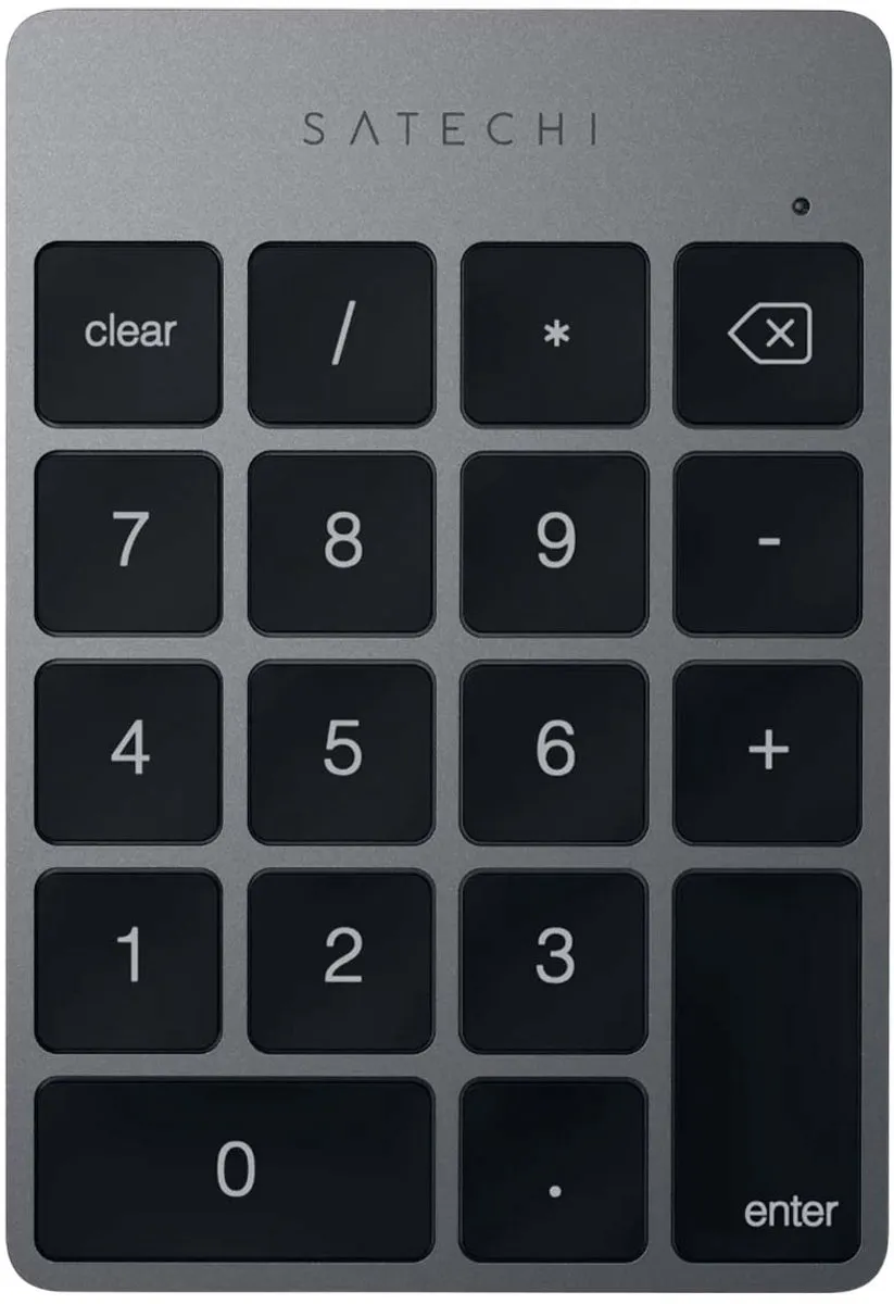 Satechi Slim Draadloos Toetsenbord – Bluetooth Technologie – Oplaadbare Batterij met Lange Levensduur – Super Slank en Draagbaar Ontwerp - Grijs