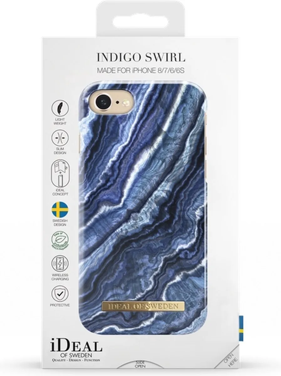 iDeal of Sweden iPhone Case Indigo Swirl - Blauw - afbeelding 6 van 6