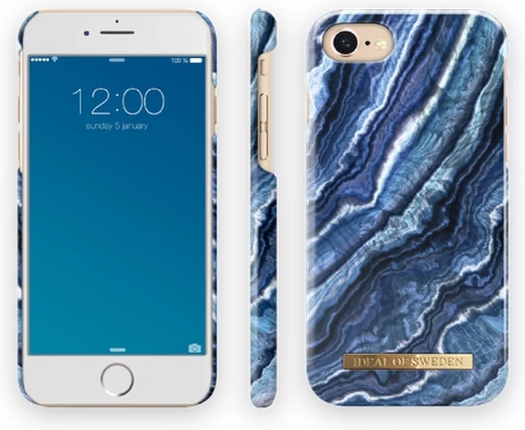iDeal of Sweden iPhone Case Indigo Swirl - Blauw - afbeelding 5 van 6