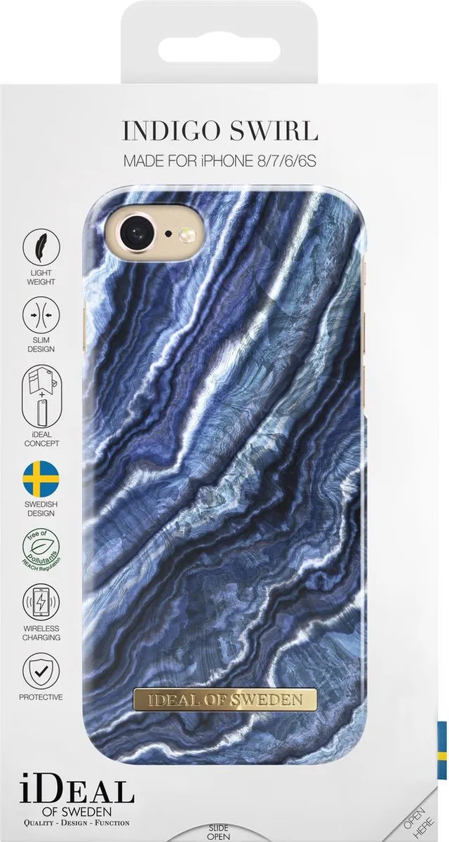 iDeal of Sweden iPhone Case Indigo Swirl - Blauw - afbeelding 3 van 6